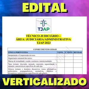 Imagem de capa para o Ebook TÉCNICO JUDICIÁRIO – ÁREA ADMINISTRATIVA - TJAP 2023 - Edital Verticalizado