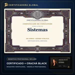Imagem do curso 🔥 BOLSA 100% [APLICADA] - [MATRÍCULA] CURSO DE FORMAÇÃO EM SISTEMAS - ACESSO VITALÍCIO - CRACHÁ BLACK + REGISTRO - CASHBACK R$ 25 - BÔNUS APOSTILA EXTRA - FP