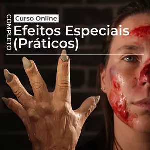 Imagem de capa para o Curso online Efeitos Especiais: Tiros, Explosões, Maquiagem, Próteses e Efeitos com Luzes
