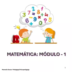 Imagem de capa para o Ebook Livro de MATEMÁTICA - 1º ANO (Módulo 1)