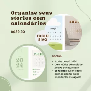 Imagem de capa para o Curso online Pack Canva stories - Calendário 2024