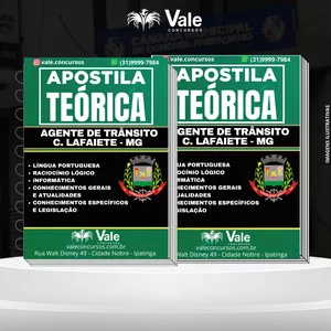 Imagem de capa para o Curso online APOSTILA TEÓRICA AGENTE DE TRÂNSITO DE CONSELHEIRO LAFAIETE 