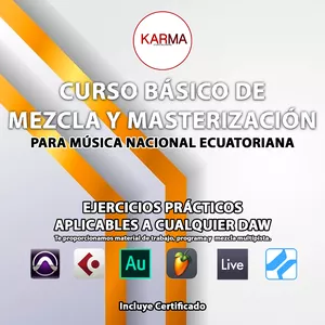 Imagen de portada para Curso online Curso Básico de Mezcla Y Masterización para Música Nacional Ecuatoriana