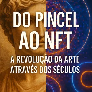 Imagem de capa para o Ebook 🎨 Do Pincel ao NFT – A Revolução da Arte Através dos Séculos. 