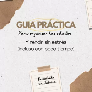 Imagen de portada para Ebook Guía práctica para organizar tus estudios y rendir sin estrés