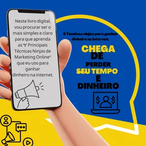 Imagem de capa para o Ebook 5 tecnicas para ganhar dinheiro na internet