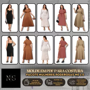 Imagem de capa para o Curso online [Molde em PDF] - Pacote Mulheres Poderosas "Moda Evangélica" Vestido 1.0 ID 4629970✨