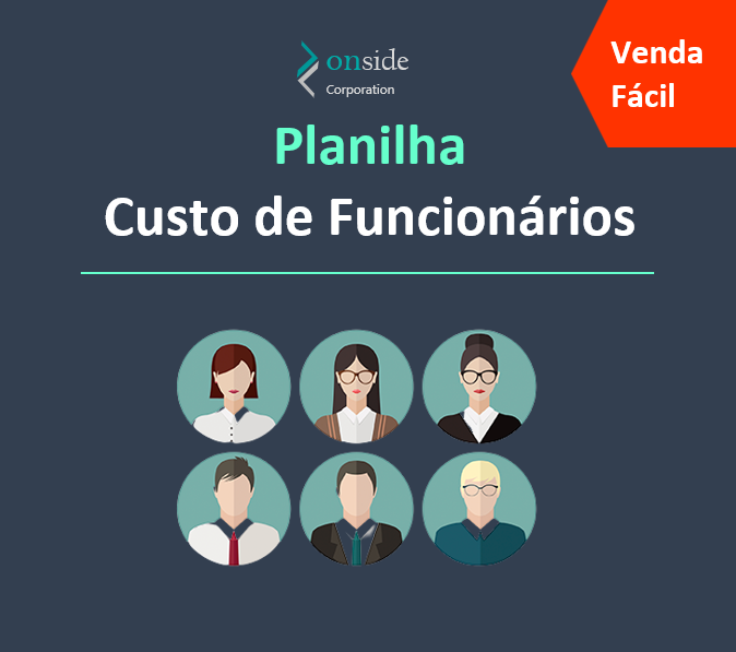 Planilha de Custo de Funcionários 5.0 por Onside Corporation ® - Soluções em Planilhas Inteligentes