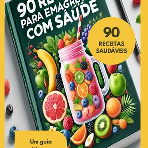 Imagem de capa para o Ebook 90 Receitas para emagrecer com saúde.