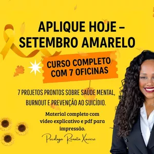 Imagem de capa para o Curso online Curso - Oficina de Valorização da Vida - Setembro Amarelo
