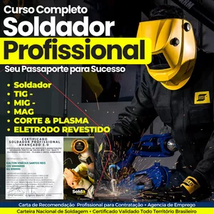 Imagem de Curso Completo de Soldador Profissional | Vídeo Aula + Apostilas criado por Development Consultoria e Treinamento LTDA na hotmart