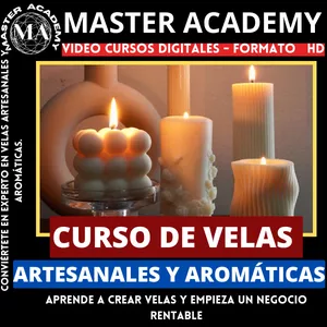 Imagen de portada para Curso online CURSO DE VELAS ARTESANALES Y AROMÁTICAS + BONUS DE OBSEQUIO