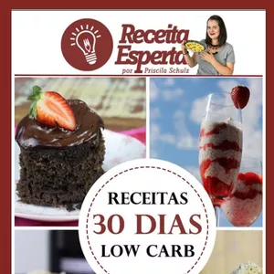 Imagem de capa para o Ebook Receitas 30 Dias Low Carb