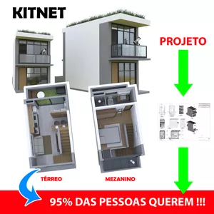 KITNET COM MEZANINO PARA RENDA PASSIVA NO Airbnb
