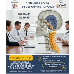 Imagem de capa para o Evento online 1ª Reunião Discussão de Caso: Grupo de Dor/DF