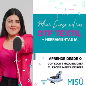 Imagen de portada para Curso online MINI CURSO DTF TEXTIL