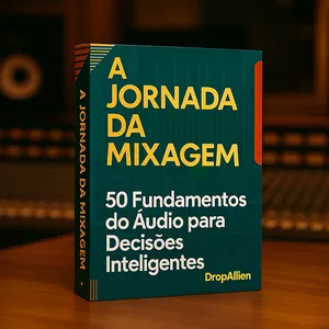 Imagem de capa para o Ebook CURSO DE MIXAGEM | A Jornada da Mixagem - 50 Fundamentos para Decisões Inteligentes