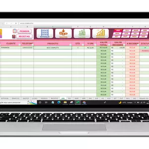 Imagem de capa para o Ebook Planilha de Vendas Açaí - Controle de vendas e Gasto em Gráficos