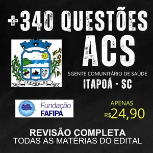 ITAPOÁ/SC - AGENTE COMUNITÁRIO DE SAÚDE (ACS) 