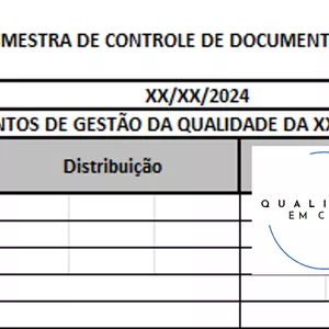 Imagem de capa para o Ebook LISTA MESTRA DE CONTROLE DE DOCUMENTOS