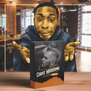 Imagem de capa para o Curso online 130 - Artes para Barbearia Editáveis - Canva