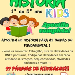 Imagem de capa para o Ebook Atividades de História 1º ao 5º ano