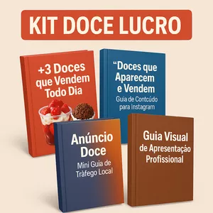 Imagem de capa para o Ebook Kit Doce Lucro – Receita, Venda e Crescimento