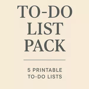 Cover image for Ebook Minimalist Printable To-Do List Pack – 5 Editable &amp; Aesthetic Checklists for Daily &amp; Weekly Planning