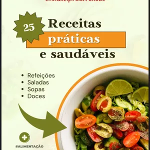 Imagem de capa para o Ebook Aprenda 25 receitas fitness