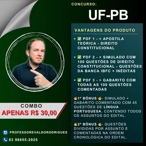 Imagem de capa para o Ebook APOSTILA UF-PB: DIREITO CONSTITUCIONAL