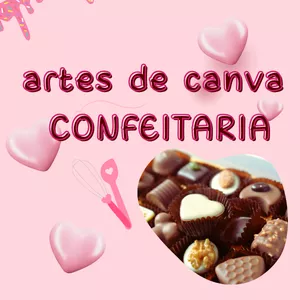 Imagem de capa para o Ebook PACK DE CANVA CONFEITARIA