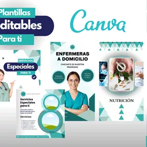 Imagen de portada para Ebook Plantillas Editables de Canva para Medicina