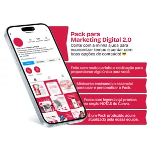Imagem de capa para o Curso online Pack Canva - Marketing Digital 2.0