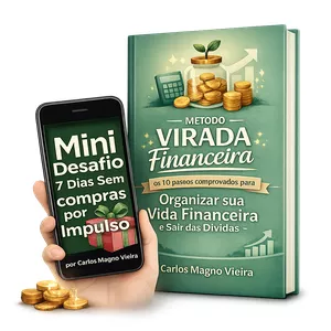 Imagem de capa para o Ebook Método VIRADA Financeira: os 10 Passos Comprovados Para Organizar Sua Vida Financeira e Sair das Dívidas