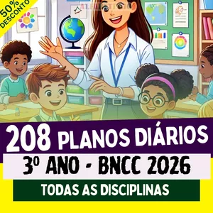 Imagem do curso PLANOS DIÁRIOS - 3º ANO FUNDAMENTAL - BNCC 2026