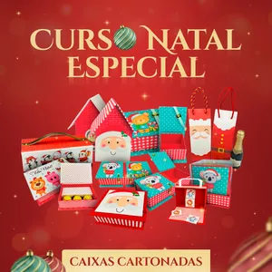 Imagem de capa para o Curso online Natal Especial Caixas Cartonadas