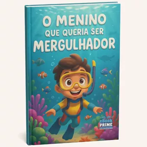 Imagem de capa para o Curso online LEO O MENINO MERGULHADOR -  Versão preto/branco - Livro Físico