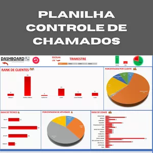 Imagem de capa para o Curso online PLANILHA CONTROLE DE CHAMADOS COM DASHBOARD