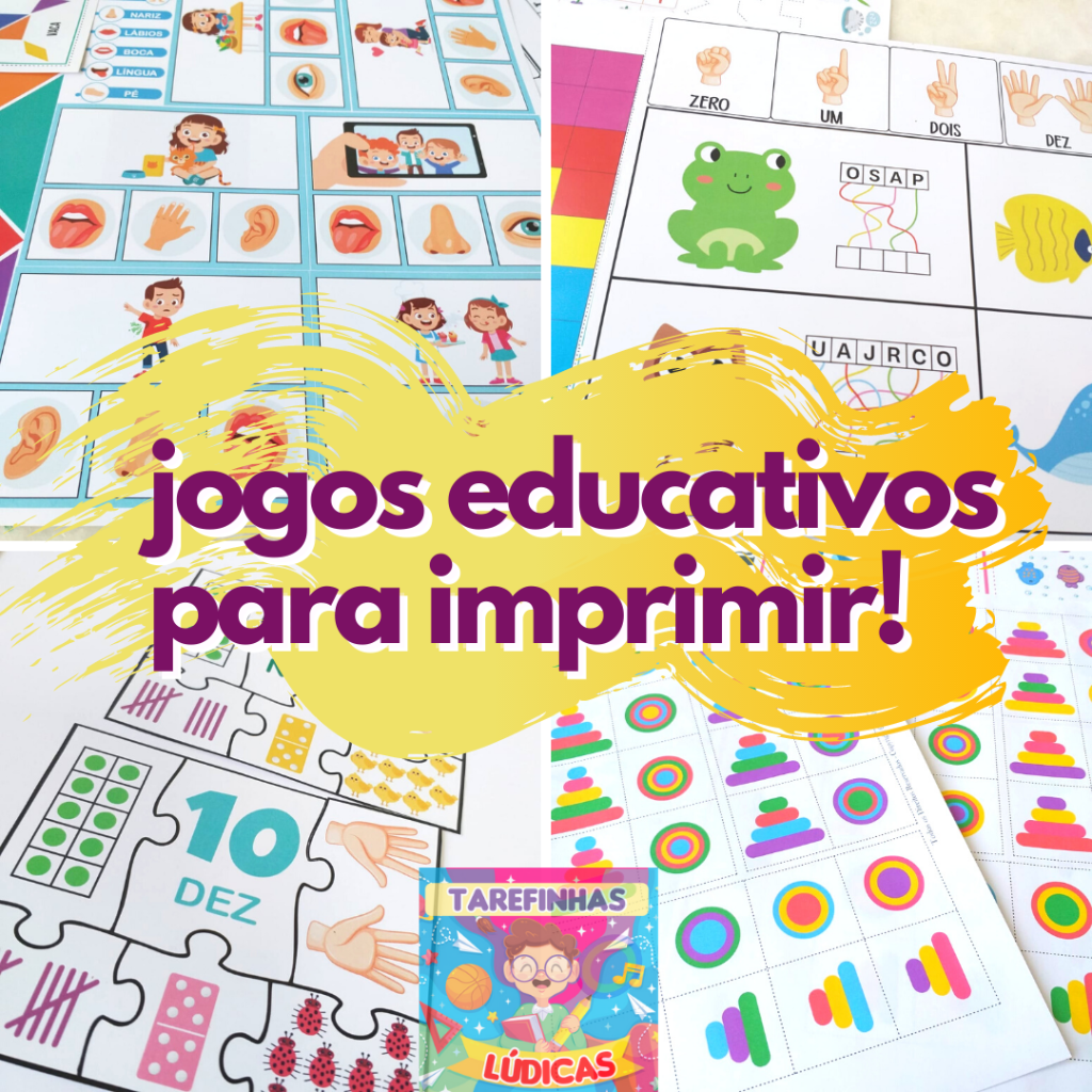 Jogos para educação infantil - Atividades para Imprimir