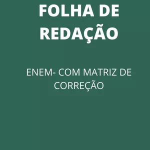 Imagem de capa para o Ebook Folha de Redação com matriz de correção.