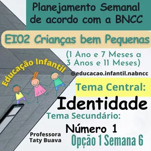 Imagem de capa para o Curso online Planejamento Semanal EI02 - (OPÇÃO 1) -  Semana 6 - Identidade e Número 1