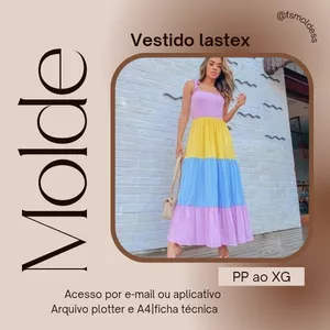 Imagem de capa para o Ebook Molde vestido lastex com alça 