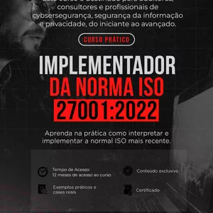 Imagem de capa para o Curso online Implementador da norma ISO 27001:2022
