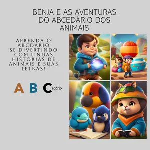 Imagem de capa para o Ebook "Benja e as Histórias Animadas: Aprenda o ABC com muita diversão e os adoráveis ​​animais!"