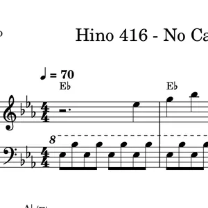 Imagem de capa para o Ebook Hino 416 - Piano - Cifrado