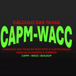 Imagem de Taxas de custo financeiro: CAPM - WACC - BUILD UP  criado por Instituto Frei Luca Pacioli - Brazilian Deal Corporate Financial Services Ltda na hotmart