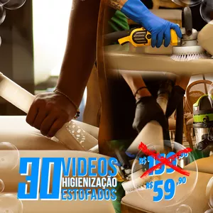 Imagem do curso 30 VIDEOS CURTOS HIGIENIZAÇÃO ESTOFADOS - Pack 1