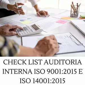Imagem de capa para o Ebook SGI - Check list Auditoria Interna ISO 9001:2015 e ISO 14001:2015