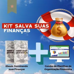 Imagem de capa para o Ebook Kit Salva Suas Finanças (E-book+ Combo de Planilhas de Organização Financeira)
