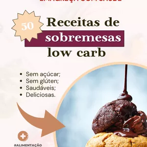 Imagem de capa para o Ebook 50 SOBREMESAS LOW CARB